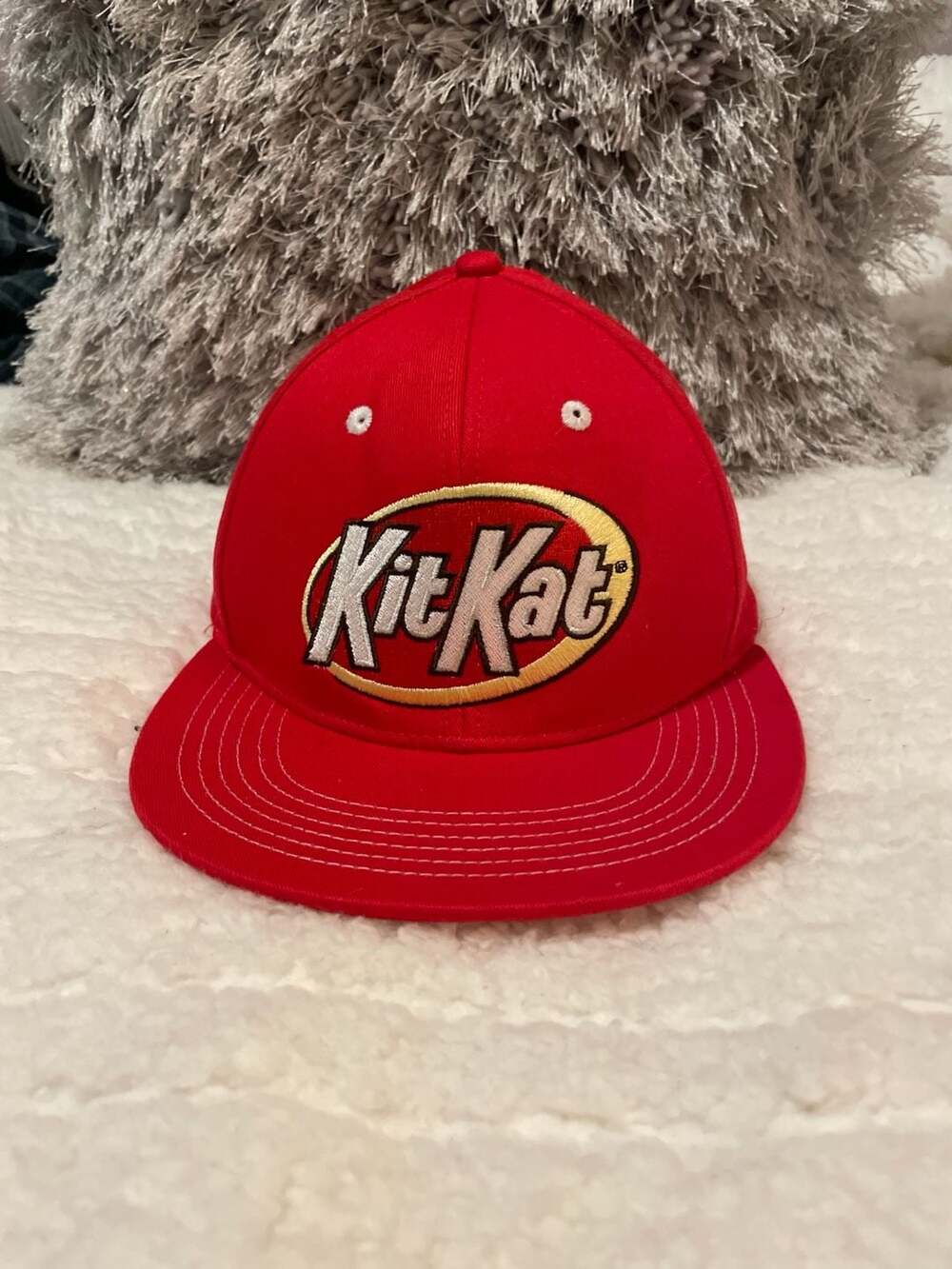 Vintage Kit Kat Chocolate Promotional Red Snapback Hat